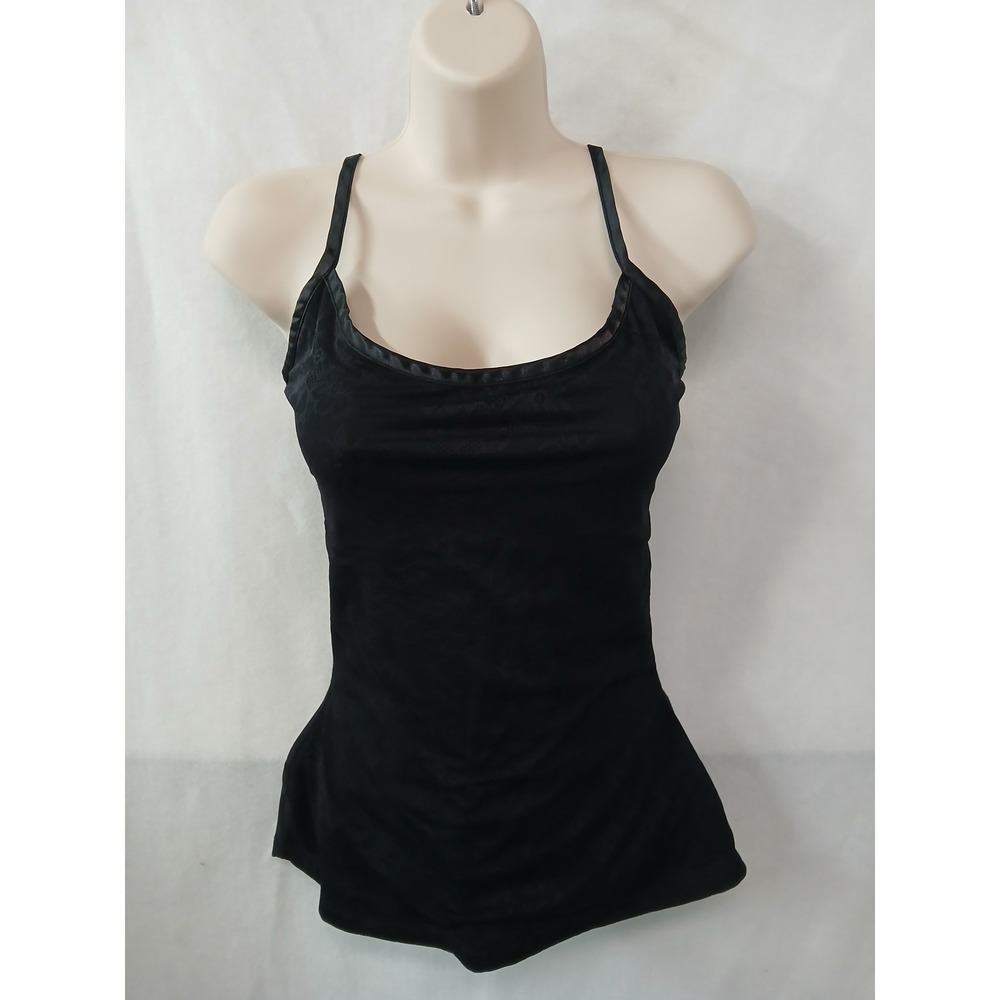Yummie Black Lace Smoothing Shapewear Camisole Tank‎ Top Women Sz M Compression